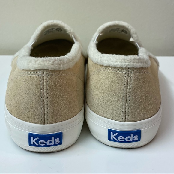 Keds Sz 8 Cream Suede Double Decker Slip Ons - Picture 4 of 6